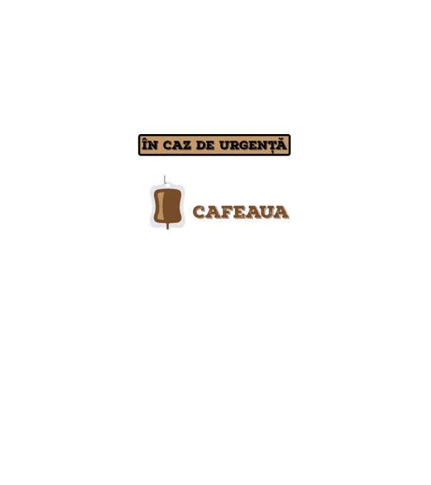 În caz de urgență, grupa mea sanguină este cafeaua model negru pe tricou