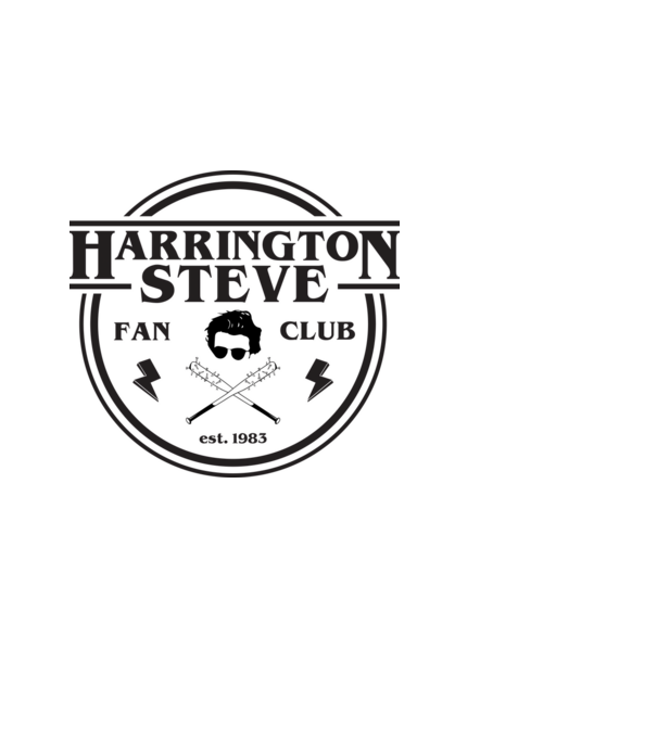 steve harrington fan club est 1983 model alb pe tricou