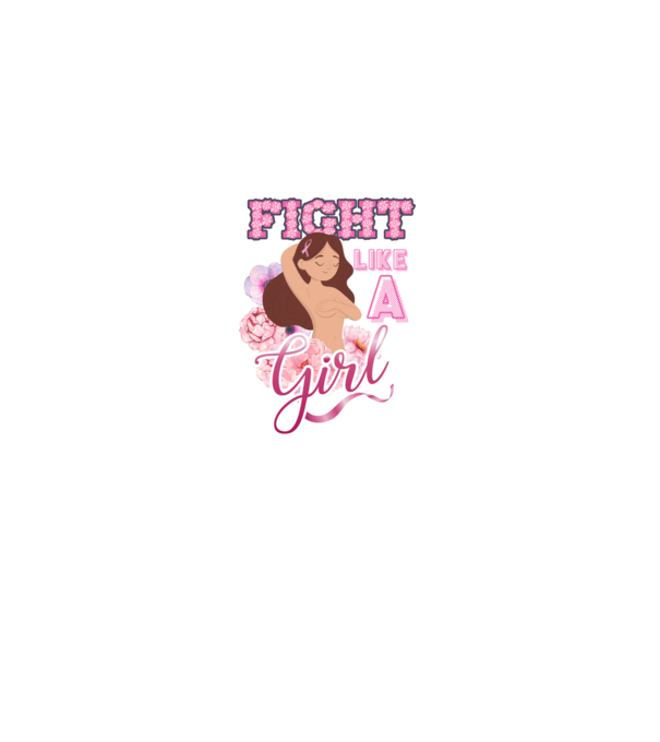 FIGHT like a girl model alb pe tricou