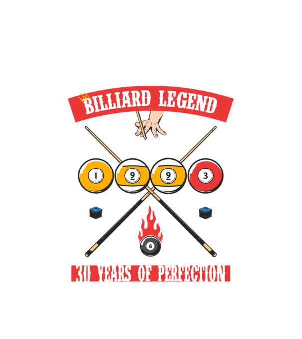 Billiard legend born in 1993 model alb pe tricou