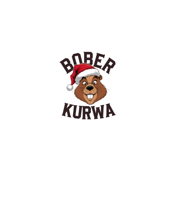 Bober kurwa xmas model alb/roșu pe tricou