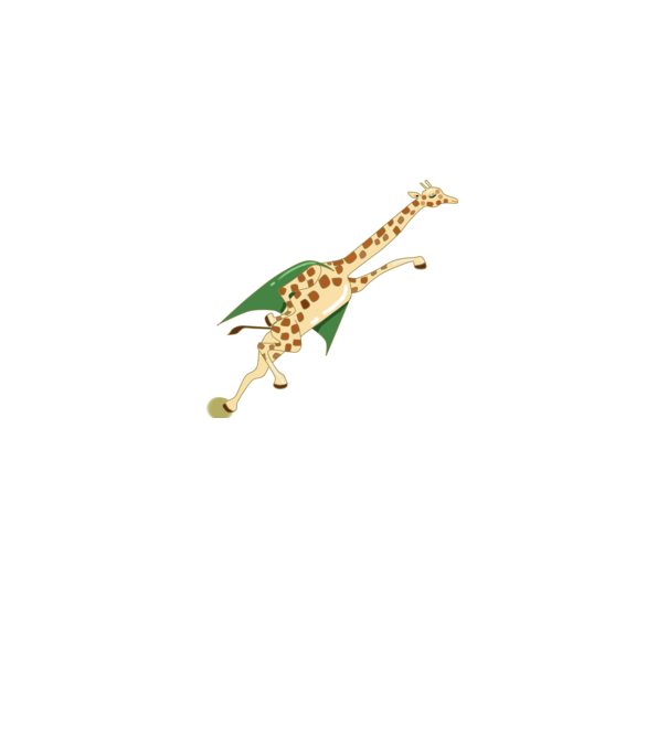 Girafă Super model alb pe tricou