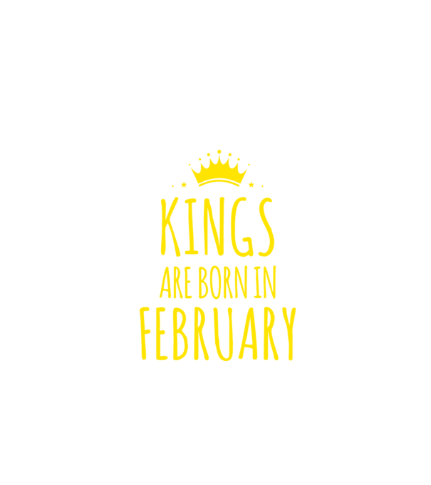 Kings are born in - February model roșu pe tricou
