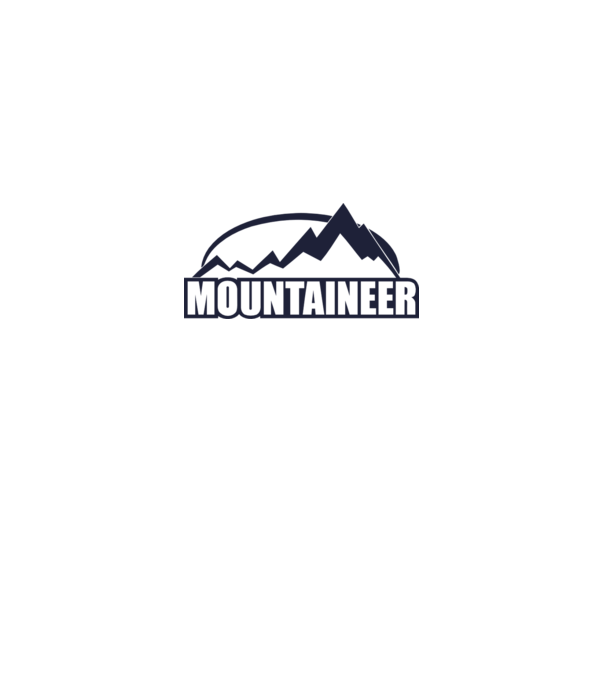 mountaineer model alb pe tricou