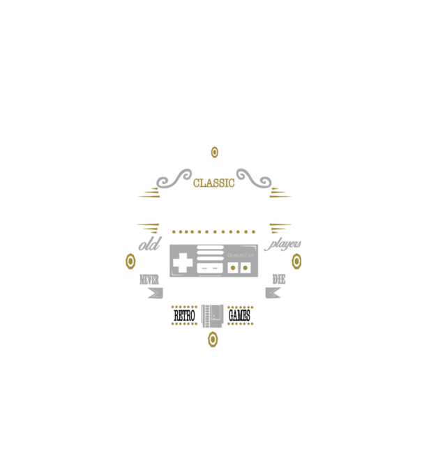 Classic Gamer model negru pe tricou