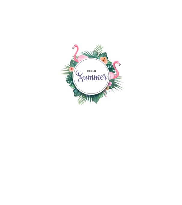 Hello summer model alb pe tricou
