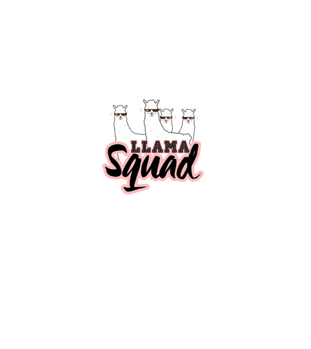 Llama squad model negru pe tricou