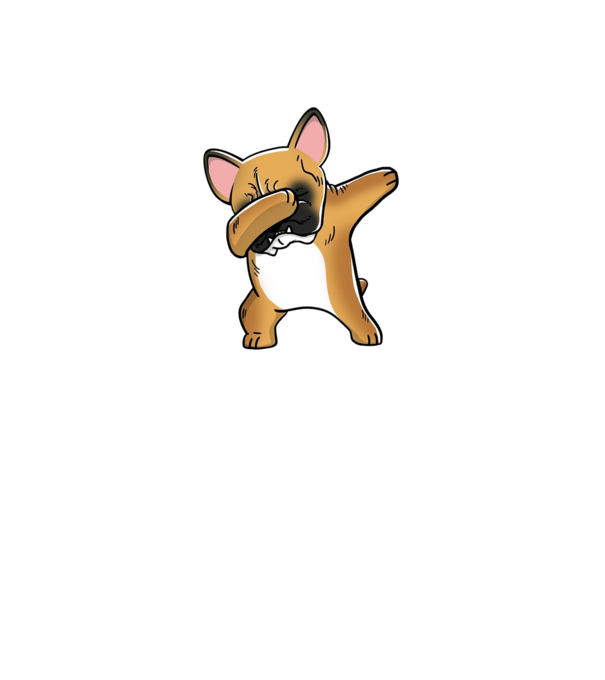 Buldog francez DAB model negru pe tricou