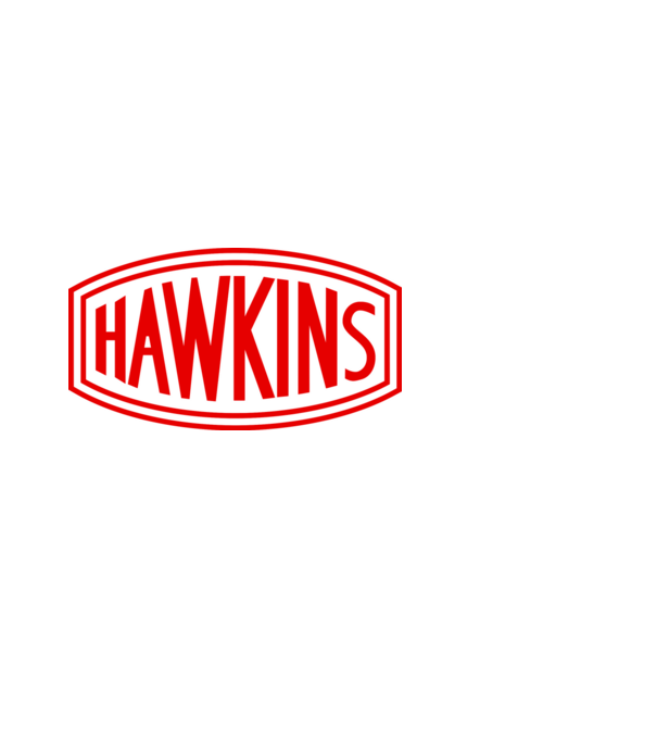 hawkins stranger things model negru pe tricou