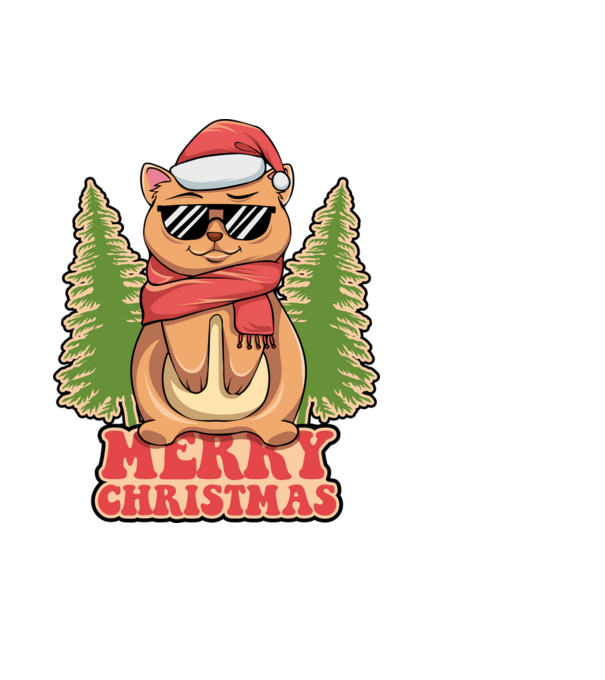 Merry christmas cat model negru pe tricou
