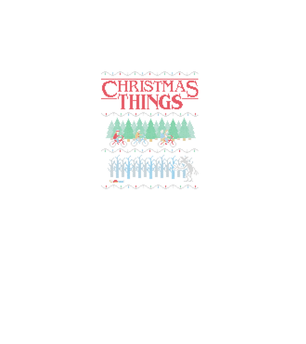 christmas things ugly sweater model negru pe tricou
