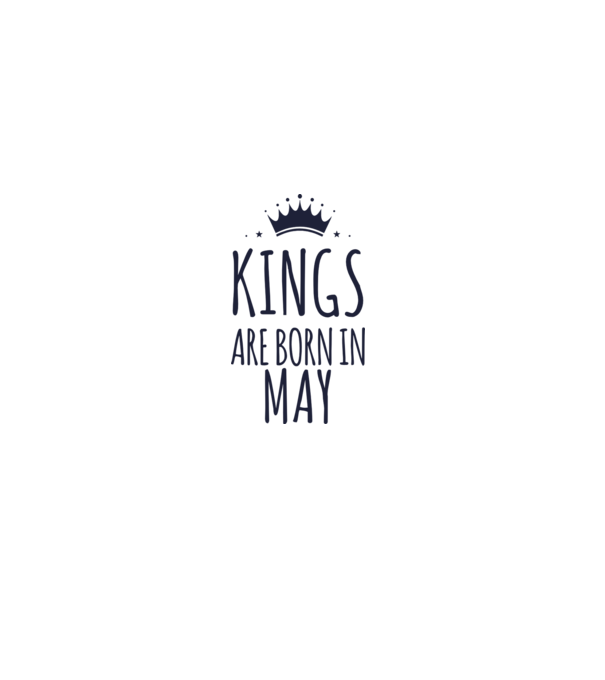 Kings are born in - May model galben pe tricou