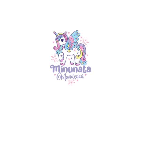 Minunata Mamicorn model alb pe tricou