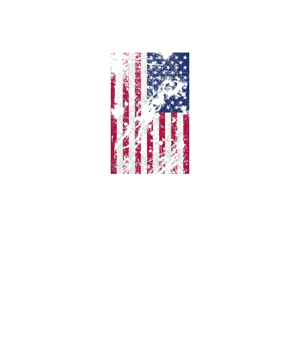 ripped flag U.S. model alb pe tricou