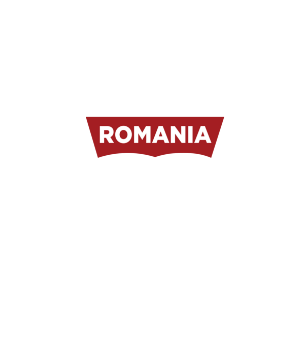 România levis model alb pe tricou