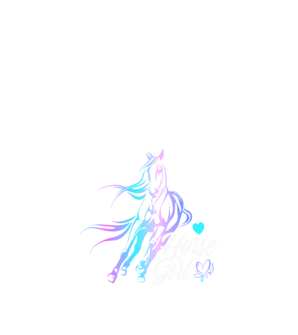 Horse girl 2 model negru pe tricou