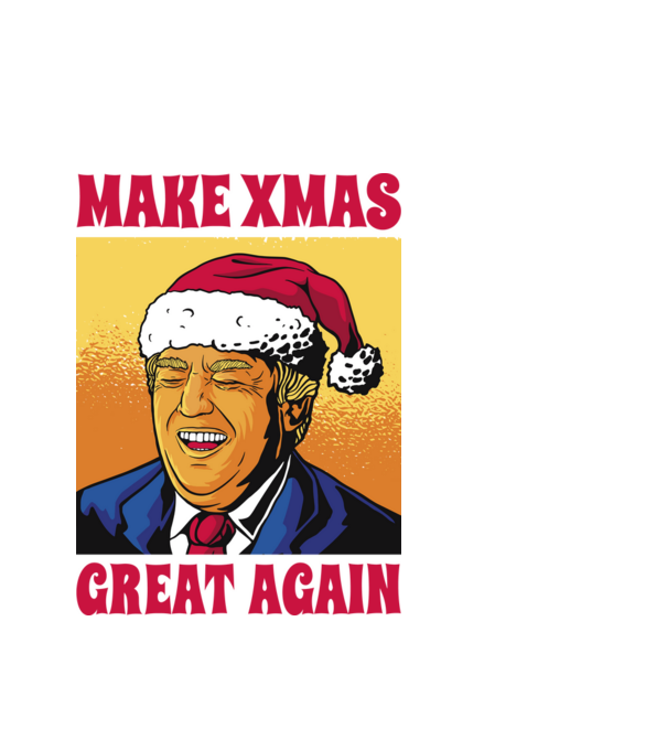 Make Xmas great again model alb pe tricou