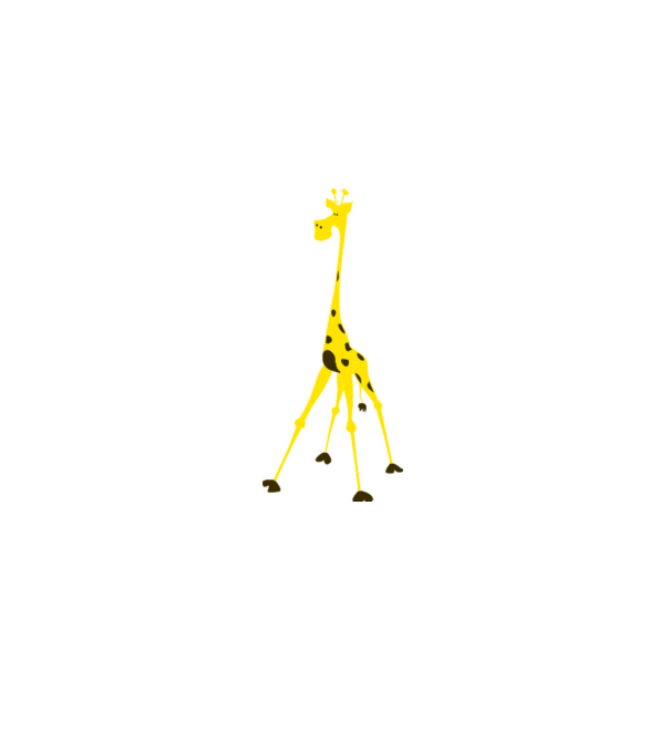 Giraffe model gri pe tricou