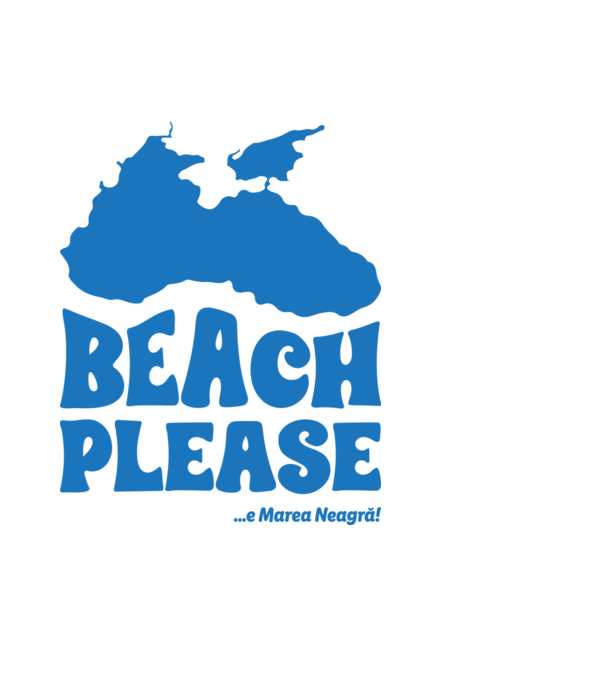 Beach please, e Marea Neagră! model albastru deschis pe tricou