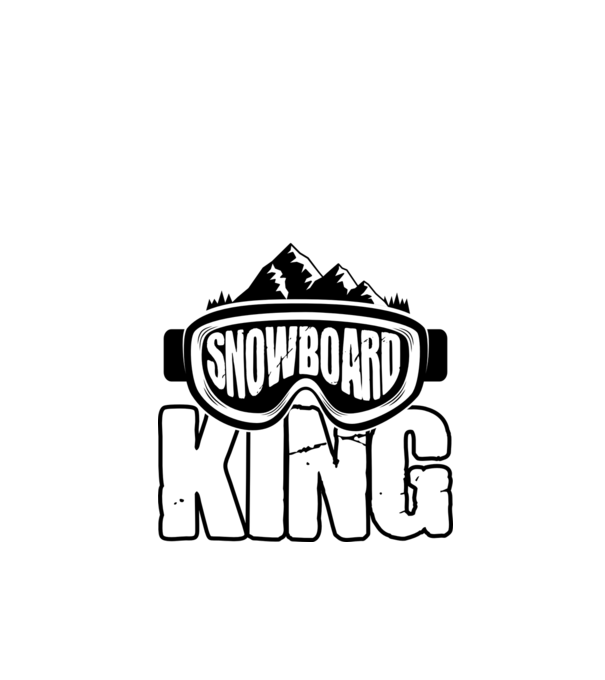 Snowboard king 01 model negru pe tricou