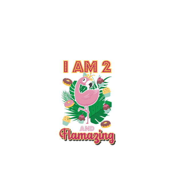FLAMAZING Birthday 2 Years old model alb pe tricou
