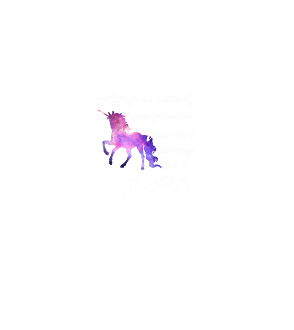 Always be UNICORN model alb pe tricou