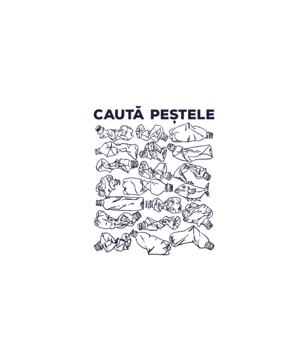 Caută peștele model alb pe tricou