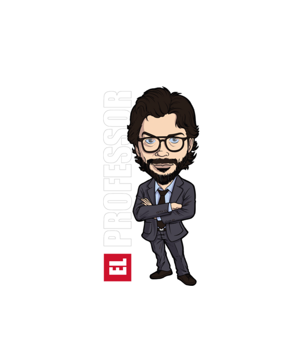 el professor drawing model alb pe tricou