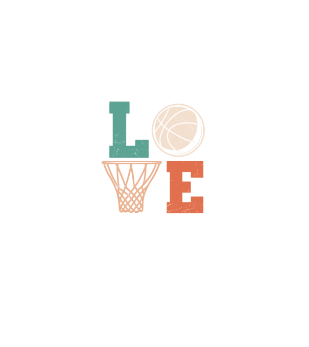 LOVE basketball model negru pe tricou