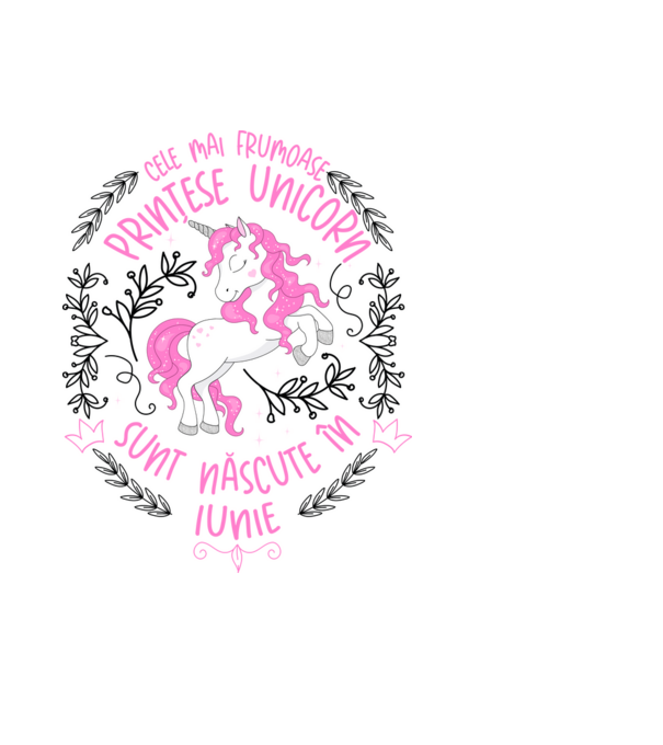 Cele mai frumoase prințese unicorn sunt născute în Iunie model negru pe tricou