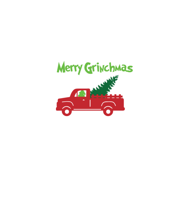 Grinchmas truck model albastru jeanși pe tricou