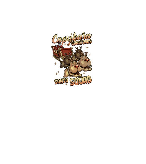 Capybara christmas santa squad model turcoaz pe tricou