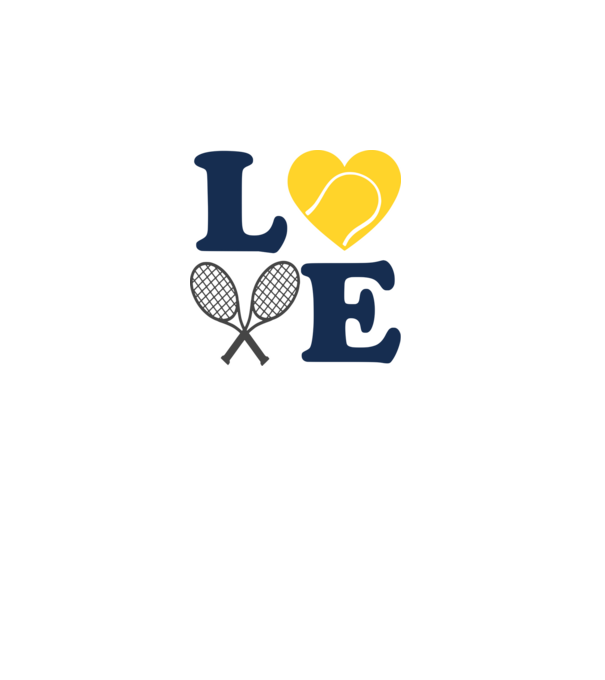 LOVE Tennis model alb pe tricou