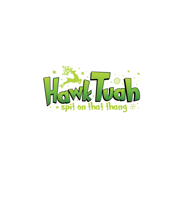 Hawk tuah xmas model negru pe tricou