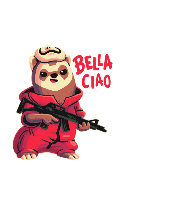 bella ciao rebel model negru pe tricou