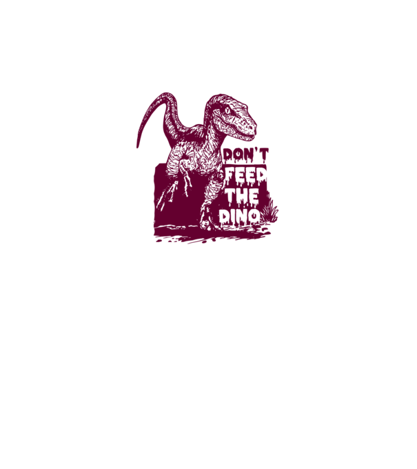 Dont feed the dino model galben deschis pe tricou