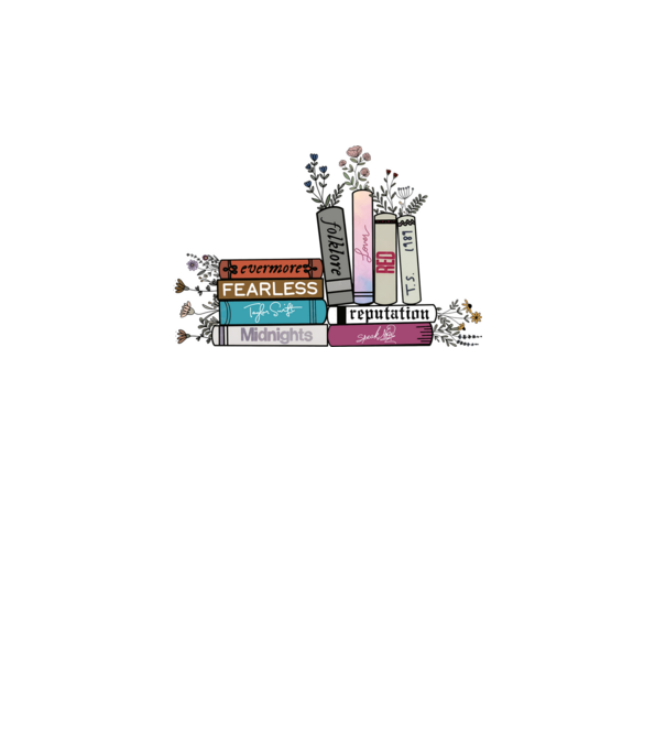 Eras tour books color 2 model alb pe tricou