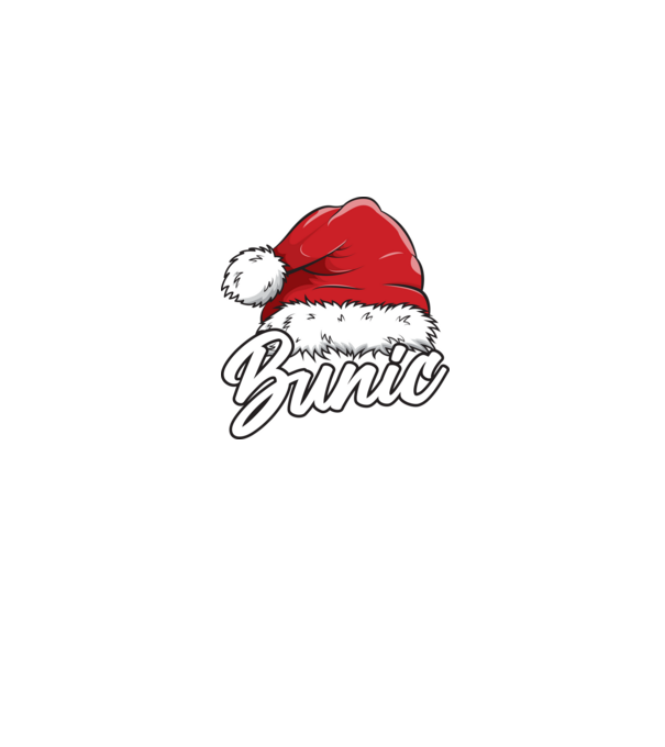 bunic Santa Hat model albastru jeanși pe tricou