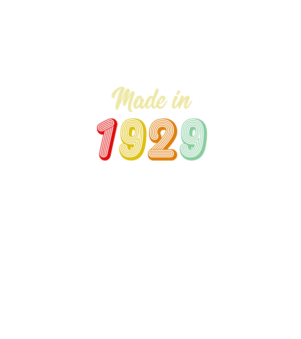 made in 1929 retro model negru pe tricou