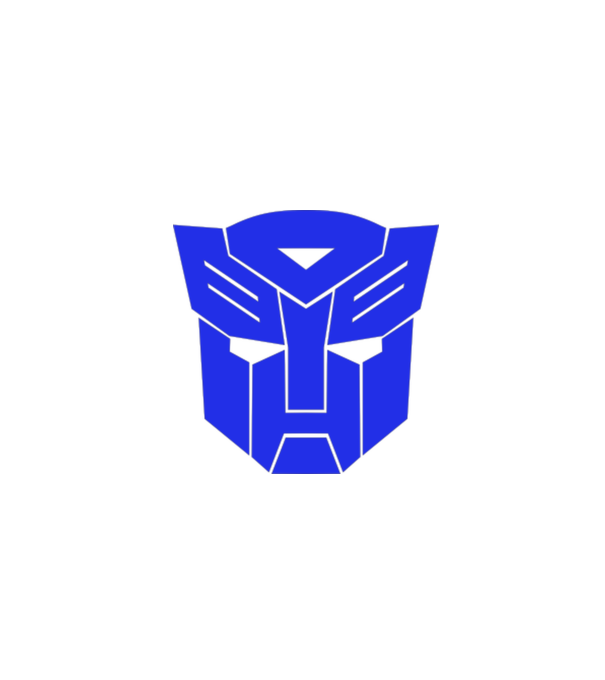 Autobot model alb pe tricou