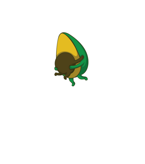 Avocado model alb pe tricou