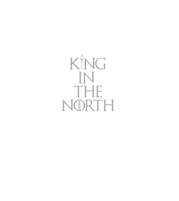 King in the North model gri pe tricou