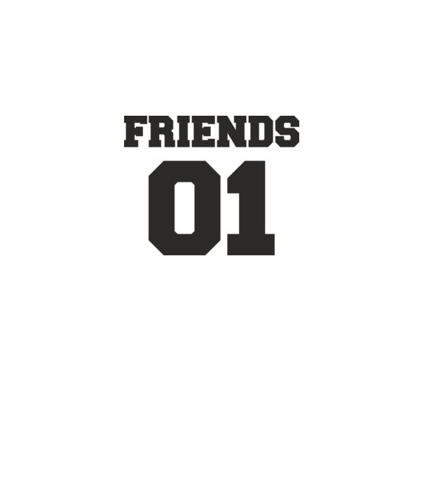 Friends 01 model alb pe tricou
