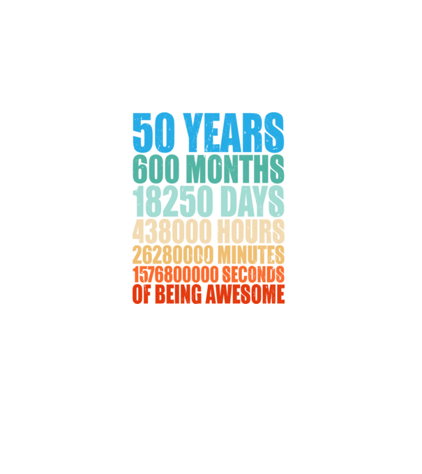 50 years of being awesome model negru pe tricou