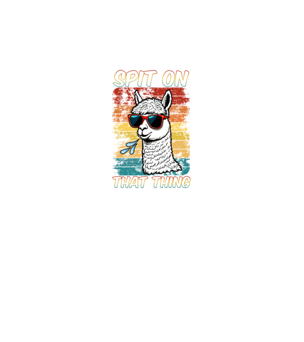 Spit on that thing llama rainbow Hawk Tuah model negru pe tricou