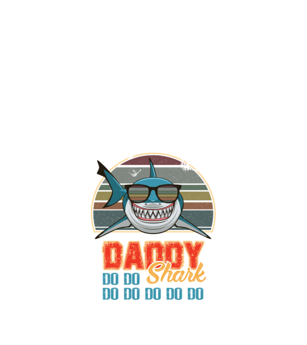 Daddy shark v2 model negru pe tricou