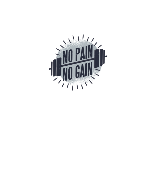 No pain no gain round model roșu pe tricou