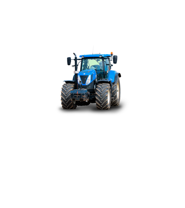 TRACTOR model alb pe tricou
