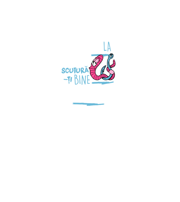 Secretul la pescuit scutură-ți bine viermele model turcoaz pe tricou