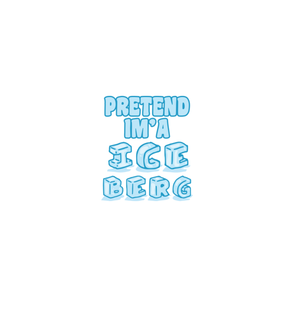 Iceberg carnaval model alb pe tricou